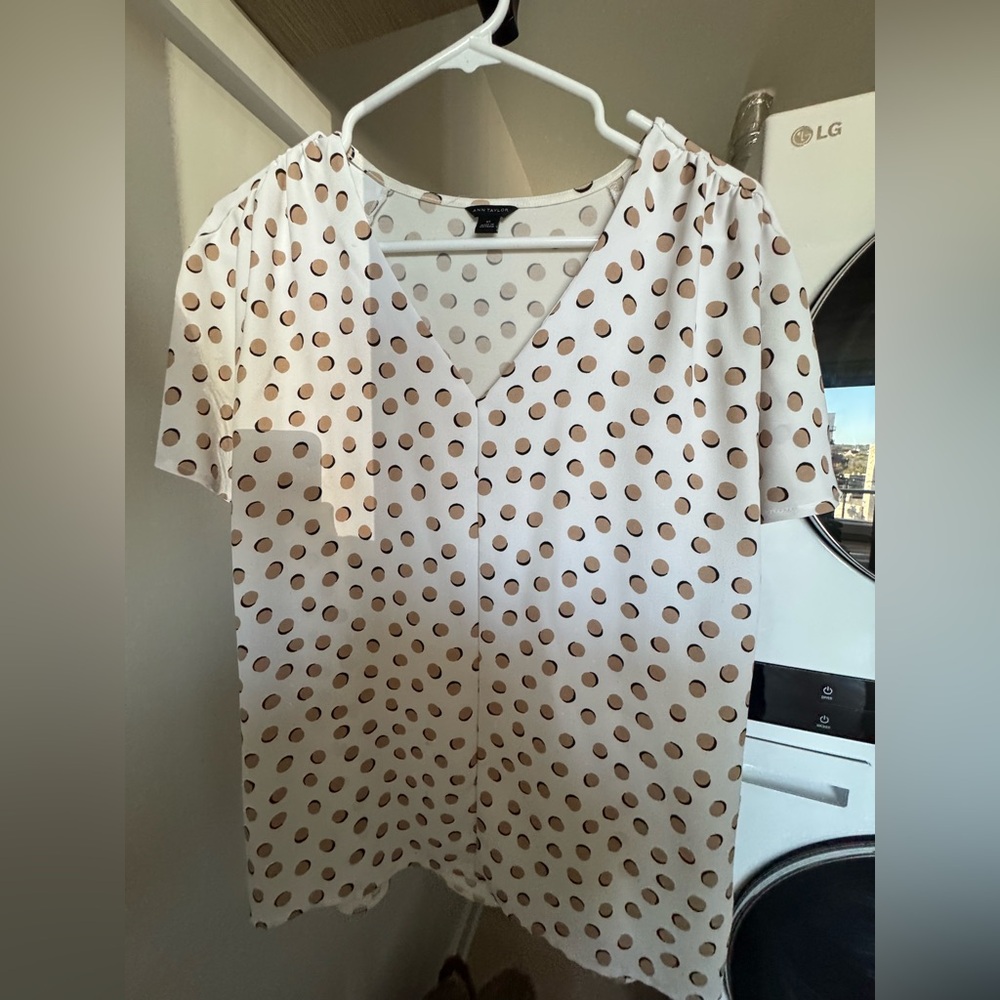 Ann Taylor Polka Dot Blouse